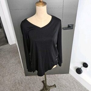 Aisew Elegant Black Women's Top